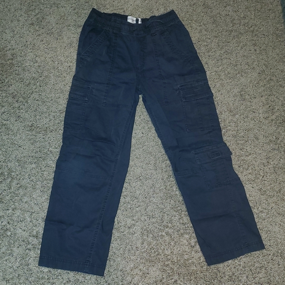 abercrombie kids Navy Cargo Pants with Utility Pockets
